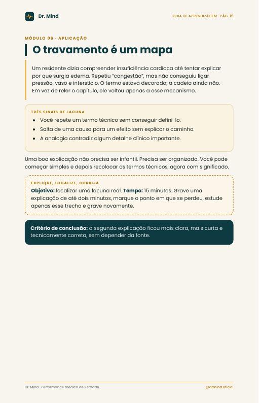 Página real do Method explicando como diagnosticar um travamento de aprendizagem